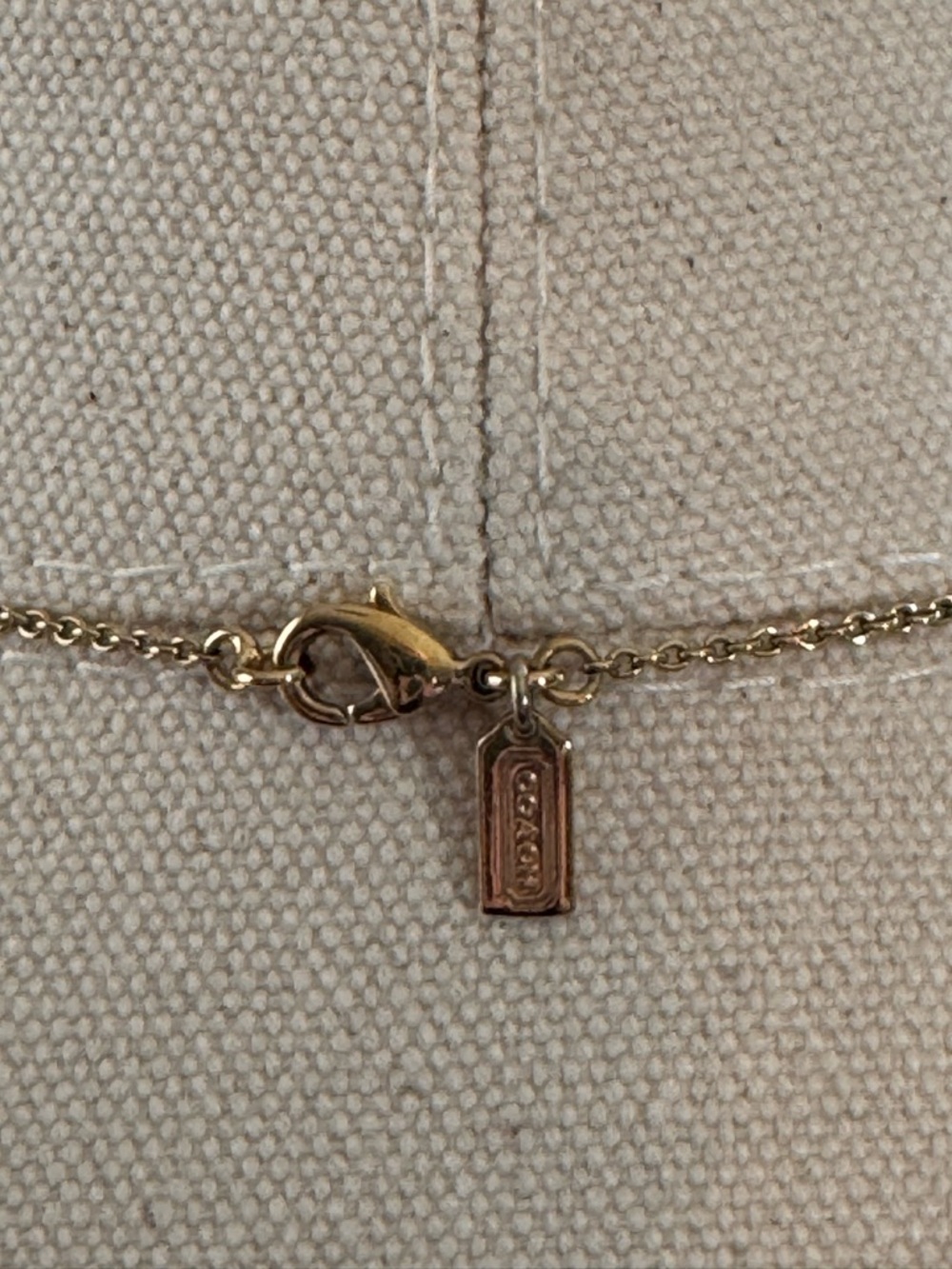 Coach Gold-tone Floral Crystal Pendant Necklace - Women's Jewelry - Picture 5 of 7